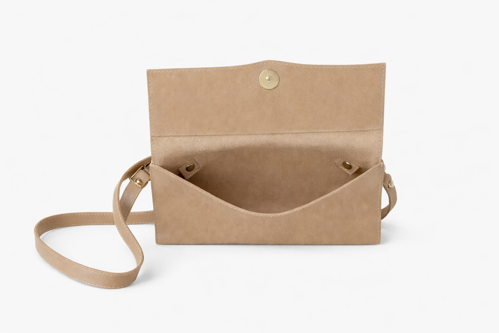 Cartera Mini - Cuero Beige A Pedido