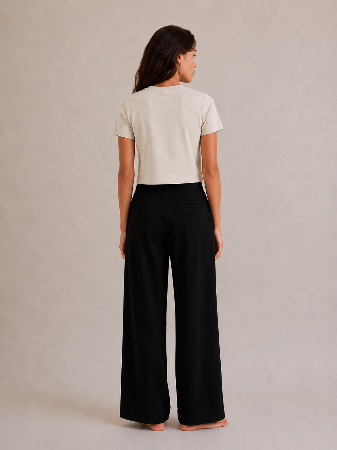 Top Básico - Algodón pima Beige Claro