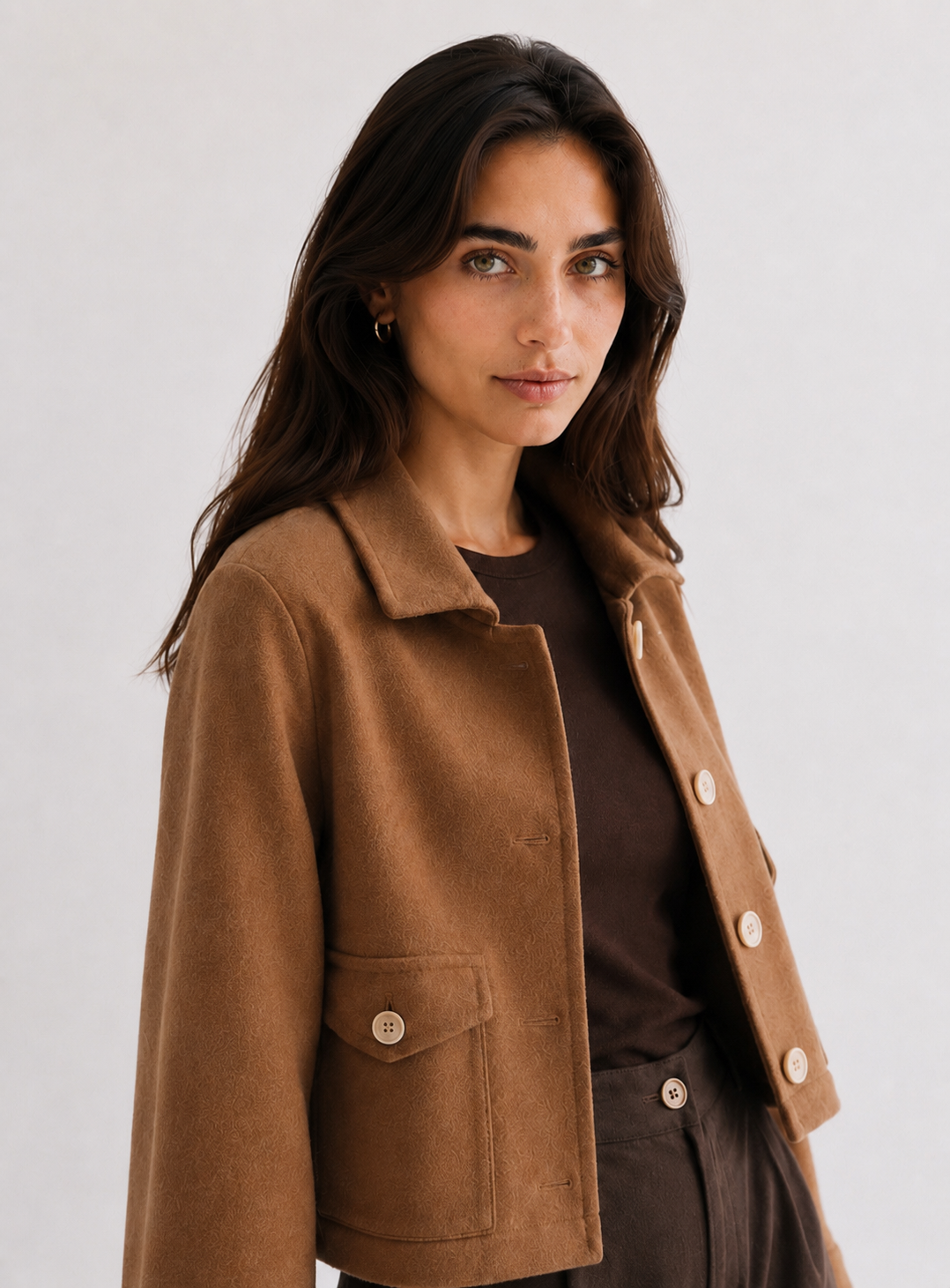 Chaqueta Nao - Paño De Lana Camel