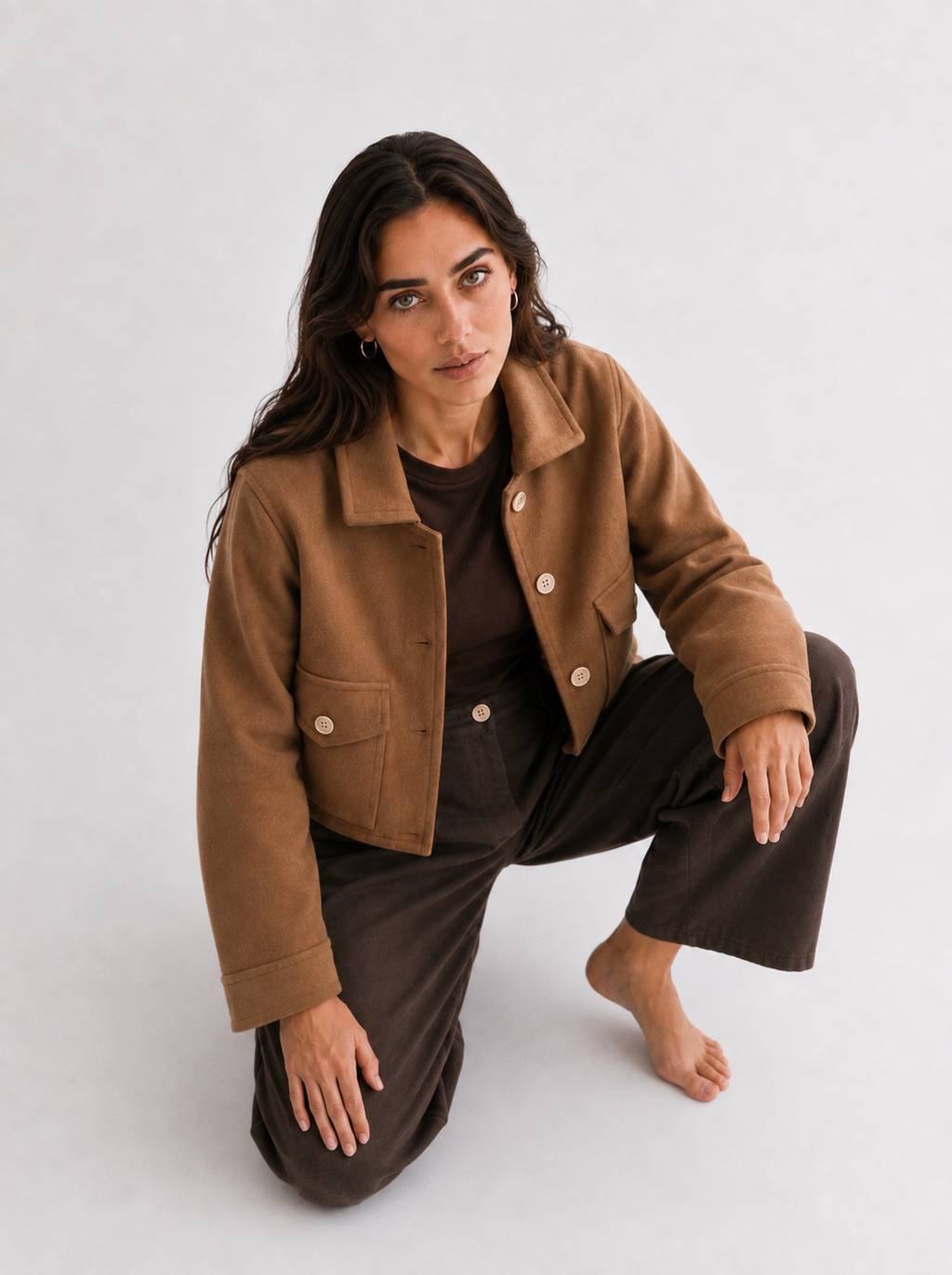 Chaqueta Nao - Paño De Lana Camel