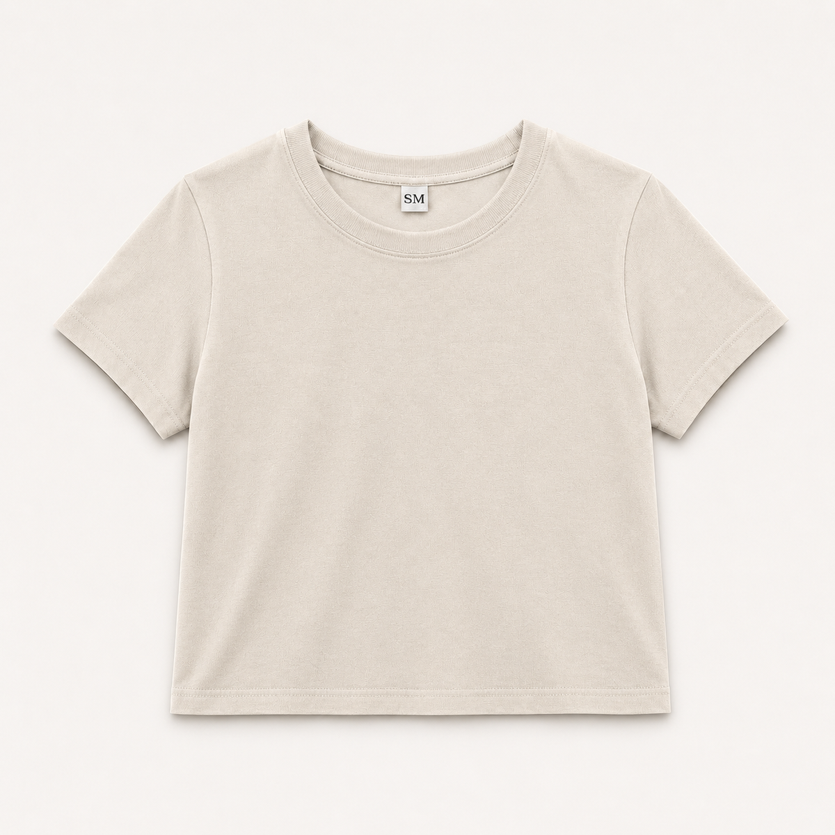 Top Básico - Algodón pima Beige Claro