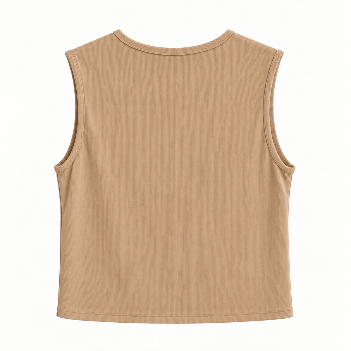 Polera Waves Sin Manga - Beige