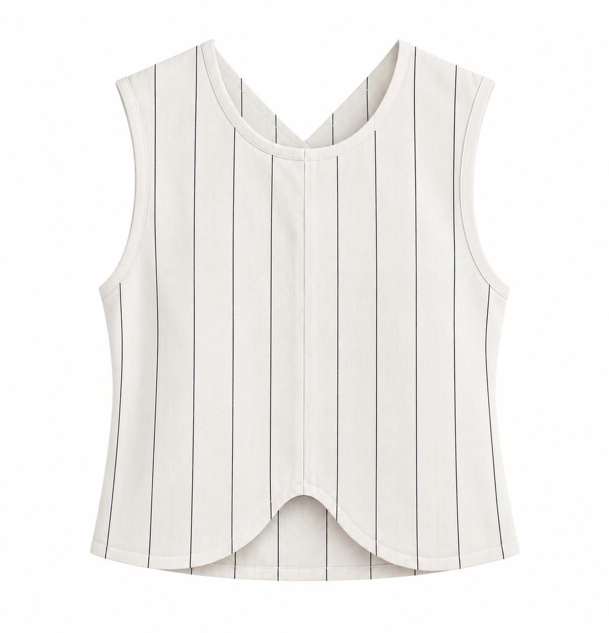 Polera Mara-Lino Rayas Blanco