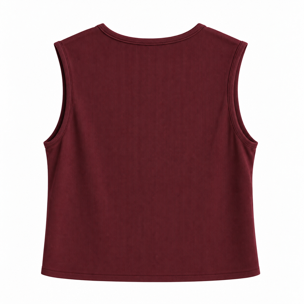 Polera Waves Sin Manga - Burdeo