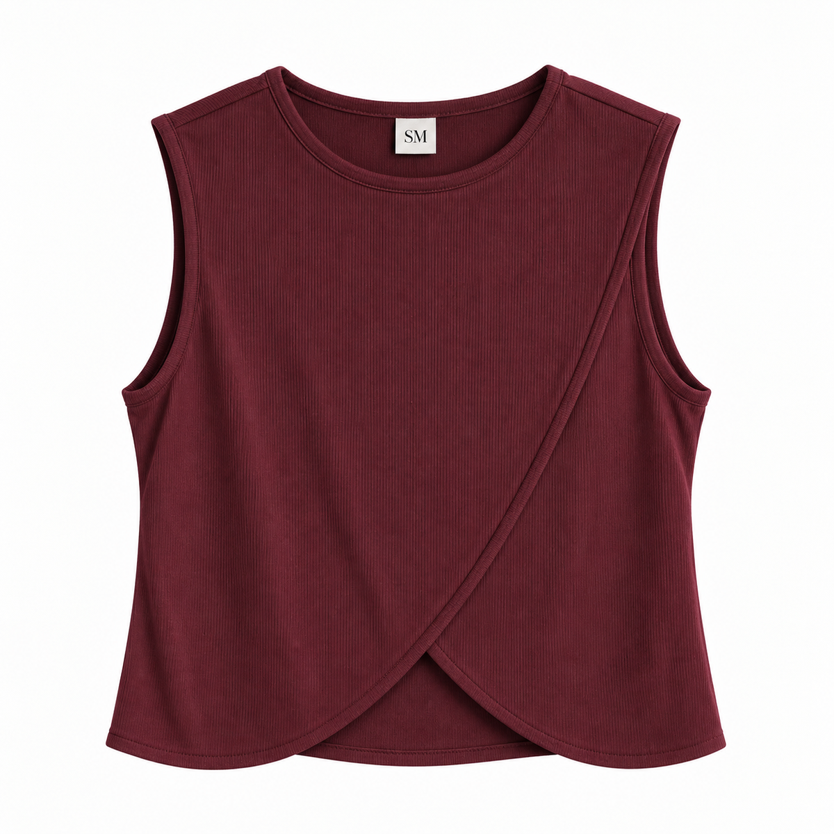 Polera Waves Sin Manga - Burdeo