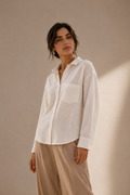 Camisa Lía - Algodón Panal Blanco