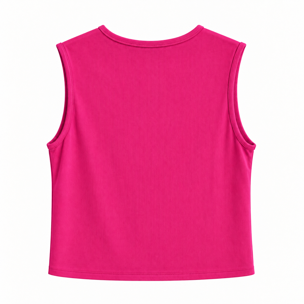 Polera Waves Sin Manga - Fucsia
