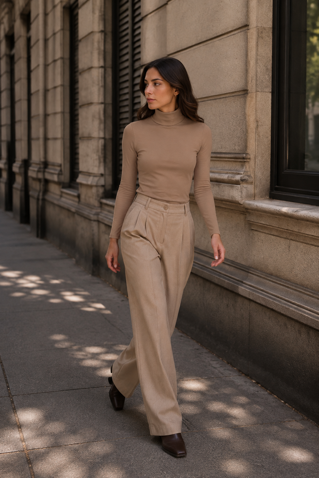 Beatle -  Lycra Algodón Beige Oscuro