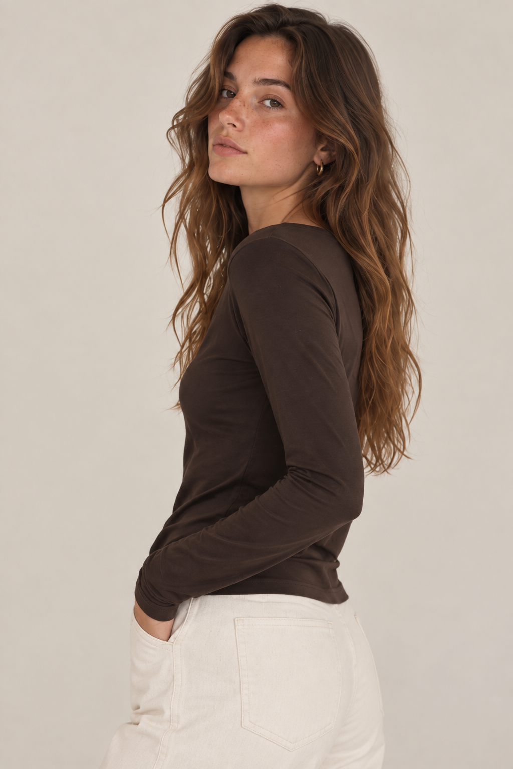 Polera Bote - Algodón Café Moro A Pedido